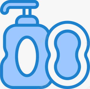 肥皂婴儿111蓝色图标图标