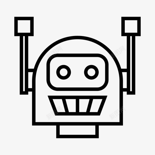 机器人阿凡达机器人头线图标svg_新图网 https://ixintu.com 人头 机器 机器人 阿凡