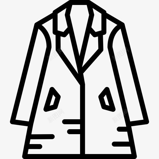 大衣布料外套图标svg_新图网 https://ixintu.com 外套 大衣 布料 时尚 款式 风格