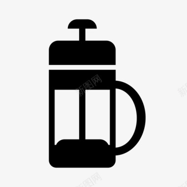 法式压榨咖啡图标图标