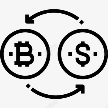 交易数字货币1线性图标图标