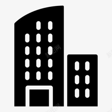 公司建筑组织图标图标