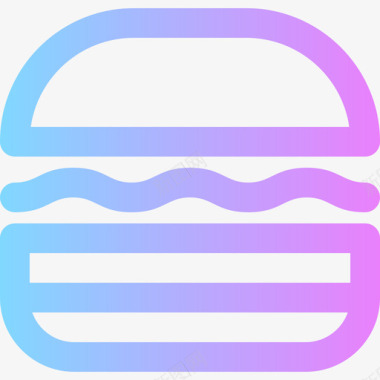 汉堡夏季食品和饮料梯度图标图标