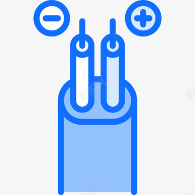 电缆电工10蓝色图标图标