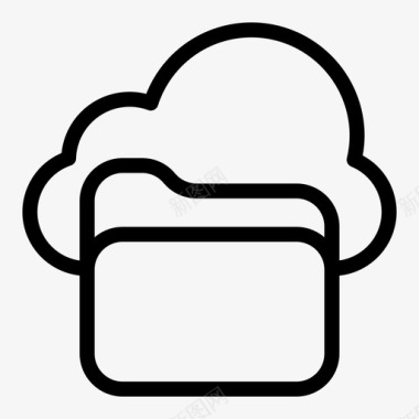 文件夹存档云图标图标