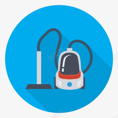 吸尘器家用设备和电器6圆形图标图标