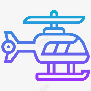 直升机救援8号梯度图标图标