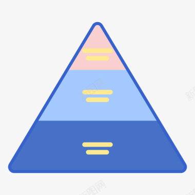 金字塔图信息图6线性颜色图标图标