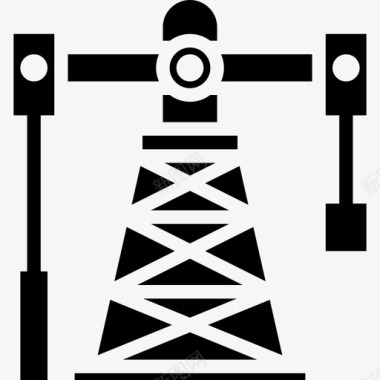 石油钻机能源43固体图标图标