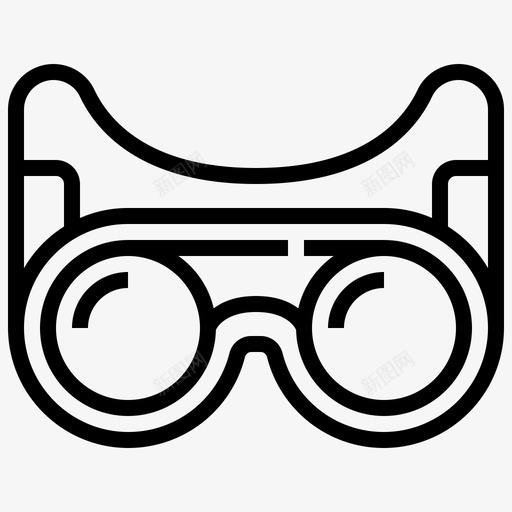 护目镜配件防护图标svg_新图网 https://ixintu.com 护目镜 接线 焊工 焊接 配件 防护