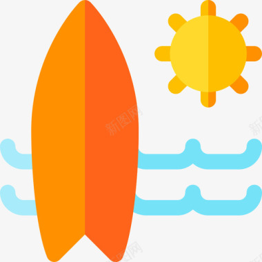 夏季冲浪板89图标图标