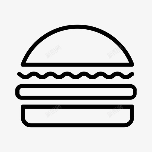 汉堡包吃图标svg_新图网 https://ixintu.com 吃吃 汉堡包