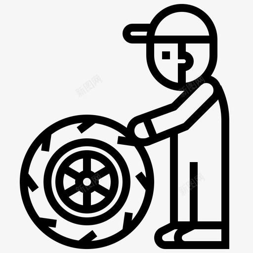 车轮汽车更换图标svg_新图网 https://ixintu.com 更换 机械 汽车 维修 车轮 轮胎