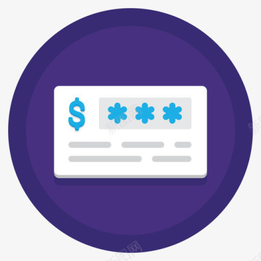 支票网上理财服务4平通知图标图标