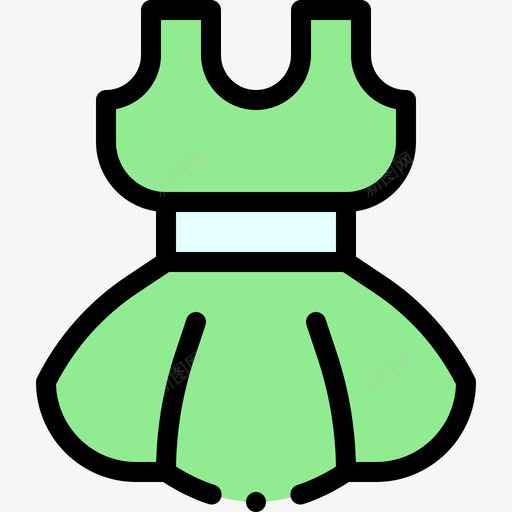 连衣裙夏装9线性颜色图标svg_新图网 https://ixintu.com 夏装 线性 连衣裙 颜色
