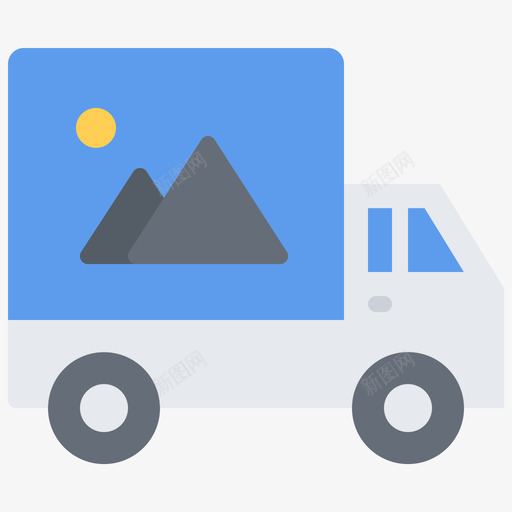 卡车品牌6扁平图标svg_新图网 https://ixintu.com 卡车 品牌 扁平