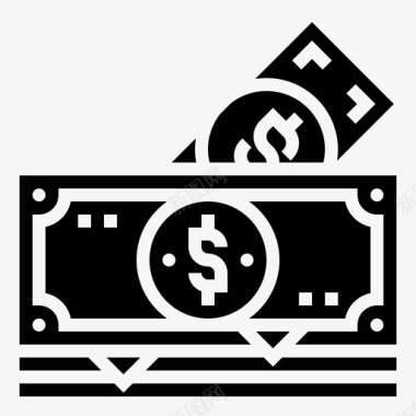 钱堆储蓄和投资15雕文图标图标