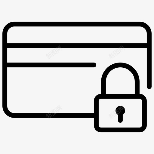 信用卡锁密码图标svg_新图网 https://ixintu.com v2 信用卡 安全 密码 电子商务 黑色