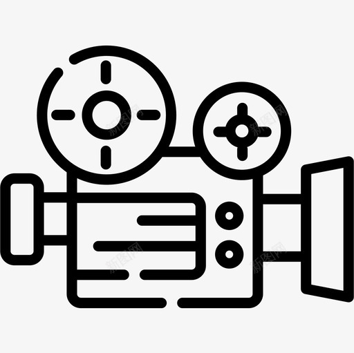 摄影机电影院82线性图标svg_新图网 https://ixintu.com 摄影机 电影院 线性