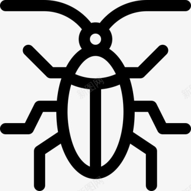 蟑螂昆虫26直系图标图标