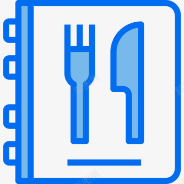 菜单93号餐厅蓝色图标图标