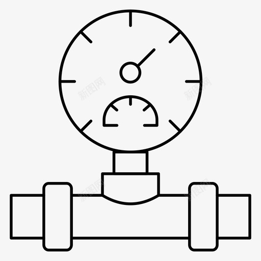 仪表管道压力图标svg_新图网 https://ixintu.com 仪表 压力 图标 在建 温度 管道 细线