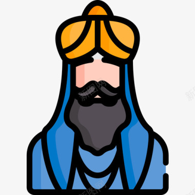锡克教宗教29直系肤色图标图标
