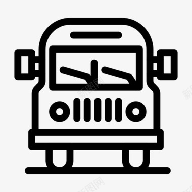 公共汽车教育卡车图标图标