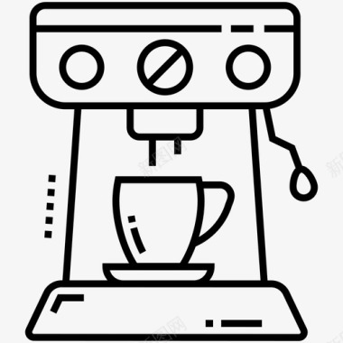 咖啡机咖啡酿造咖啡滴头图标图标