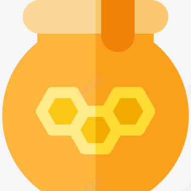 蜂蜜罐甜点和糖果5平的图标图标