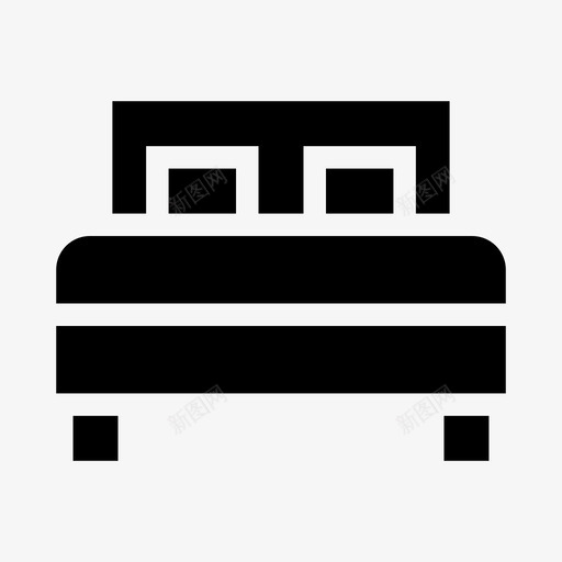 床卧室双人床图标svg_新图网 https://ixintu.com 卧室 双人床 图标 家具 家庭 酒店