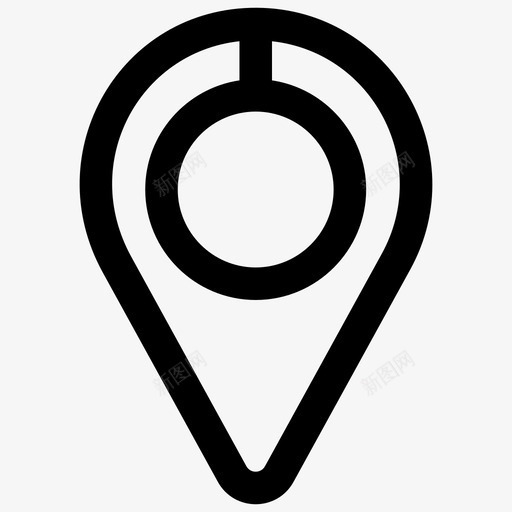 地图标记地理标记定位销svg_新图网 https://ixintu.com 位置 地图 地理 定位 指针 标记 符号