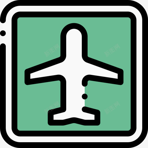 机场交通标志14线形颜色图标svg_新图网 https://ixintu.com 交通标志 机场 线形 颜色