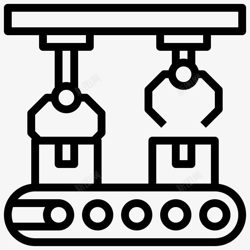 输送带智能技术22线性图标svg_新图网 https://ixintu.com 技术 智能 线性 输送带