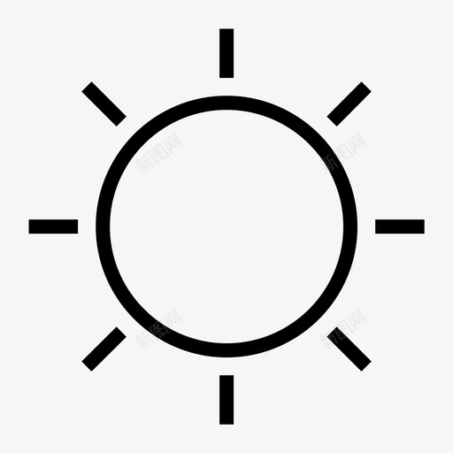太阳光幕亮度图标svg_新图网 https://ixintu.com 亮度 太阳光