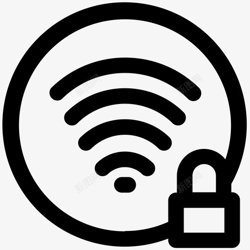 互联网保护连接wifi图标svg_新图网 https://ixintu.com wifi 互联网 保护 网络设备 计算机 连接