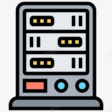 服务器数据库管理3线性颜色图标图标