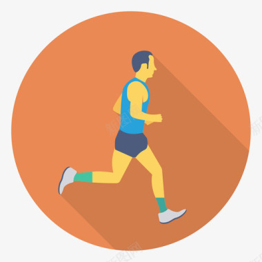 跑步健康与健身1循环图标图标