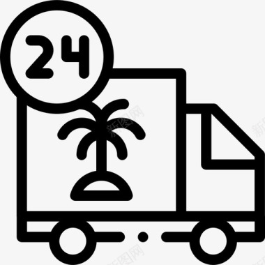 送货卡车夏季销售12台直线式图标图标