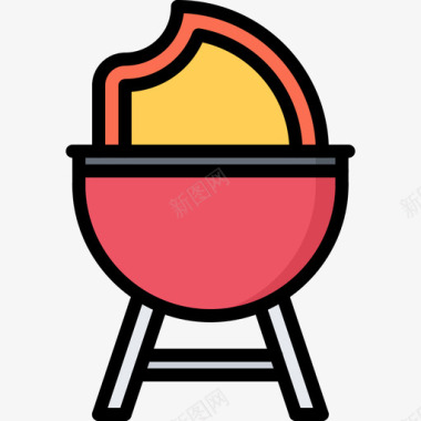 火烧烤27彩色图标图标