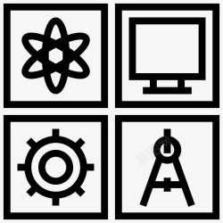 stem教育整合教育知识图标高清图片