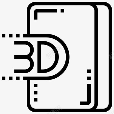 3d虚拟现实74线性图标图标