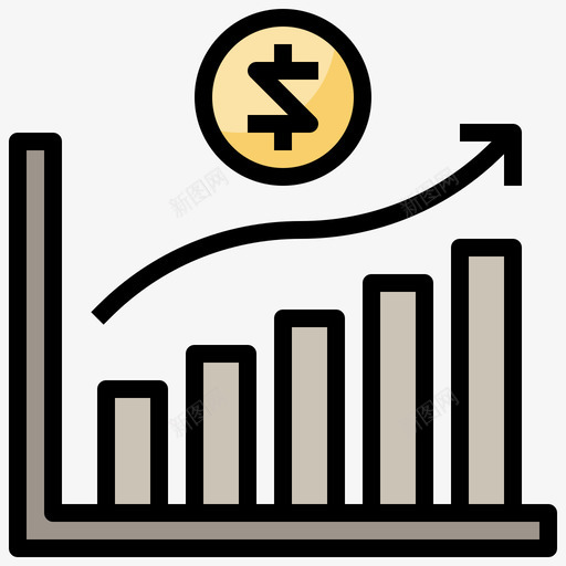 增长贷款10线性颜色图标svg_新图网 https://ixintu.com 增长 线性 贷款 颜色