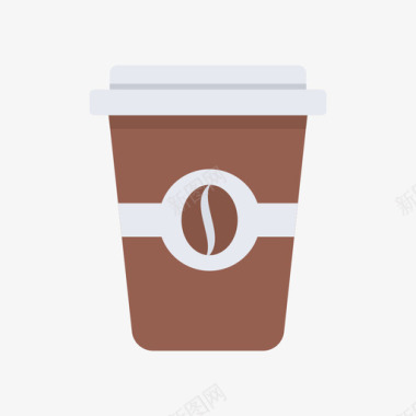 咖啡杯快餐72扁平图标图标