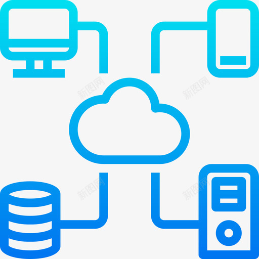 云数据和网络管理2梯度图标svg_新图网 https://ixintu.com 数据 梯度 网络管理