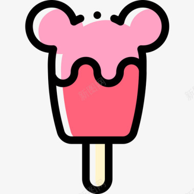 冰淇淋甜点和糖果7颜色省略图标图标