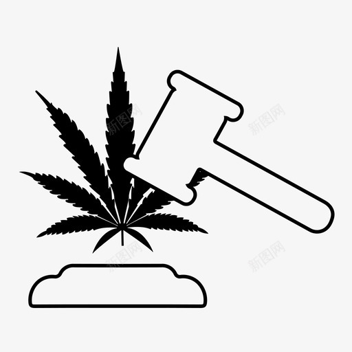 大麻合法化大麻政府图标svg_新图网 https://ixintu.com 合法化 大麻 政府 法律