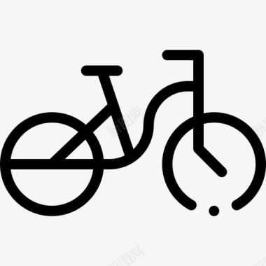 直线自行车车辆和运输工具图标图标