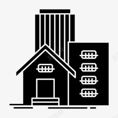 建筑物房屋房产图标图标