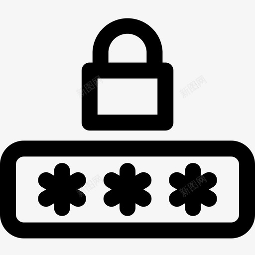 密码输入密钥图标svg_新图网 https://ixintu.com 互联网 安全 密码 密钥 登录 输入